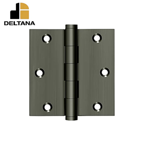 Deltana - 3-1/2" x 3-1/2" Square Hinge - Residential - 0.085 Thickness - Optional Finish
