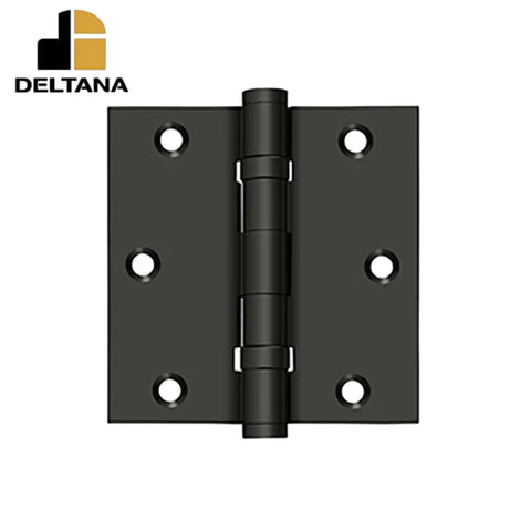 Deltana - 3-1/2" x 3-1/2" Square Hinge - Ball Bearing - 0.119 Thickness - Optional Finish