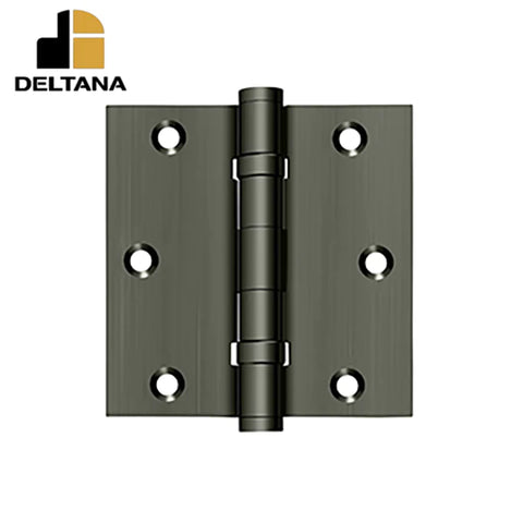 Deltana - 3-1/2" x 3-1/2" Square Hinge - Ball Bearing - 0.119 Thickness - Optional Finish