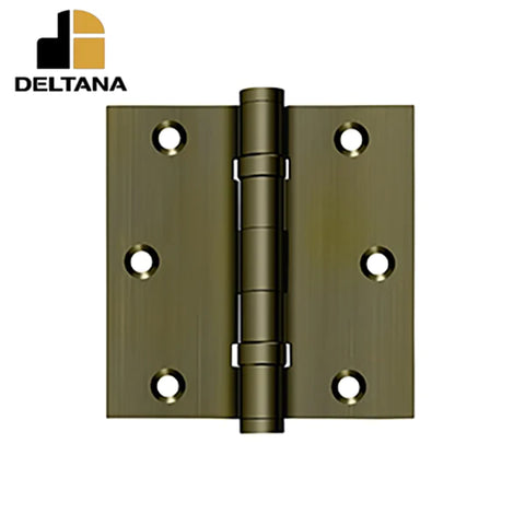 Deltana - 3-1/2" x 3-1/2" Square Hinge - Ball Bearing - 0.119 Thickness - Optional Finish