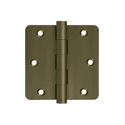 Deltana - 3-1/2" x 3-1/2" x 1/4" Radius Hinge - Solid Brass