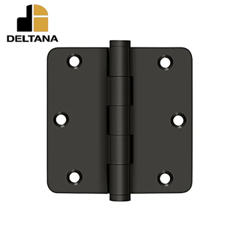Deltana - 3-1/2" x 3-1/2" x 1/4" Radius Hinge - 0.119 Thickness - Optional Finish