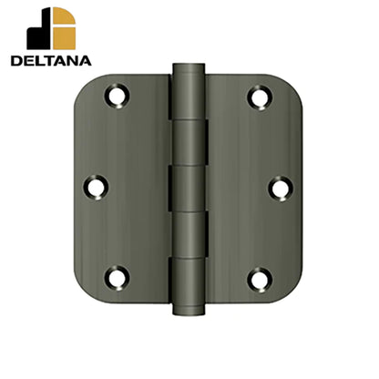 Deltana - 3-1/2" x 3-1/2" x 5/8" Radius Hinge - Residential - 0.085 Thickness - Optional Finish