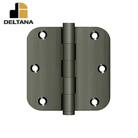 Deltana - 3-1/2" x 3-1/2" x 5/8" Radius Hinge - 0.119 Thickness - Optional Finish