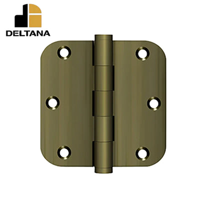Deltana - 3-1/2" x 3-1/2" x 5/8" Radius Hinge - Residential - 0.085 Thickness - Optional Finish