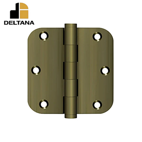 Deltana - 3-1/2" x 3-1/2" x 5/8" Radius Hinge - 0.119 Thickness - Optional Finish