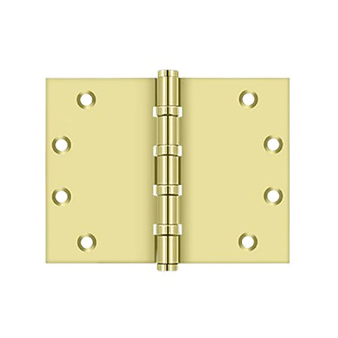 Deltana - 4-1/2" x 6" Square Hinge - Ball Bearing - NRP - Solid Brass - 0.137" Thickness