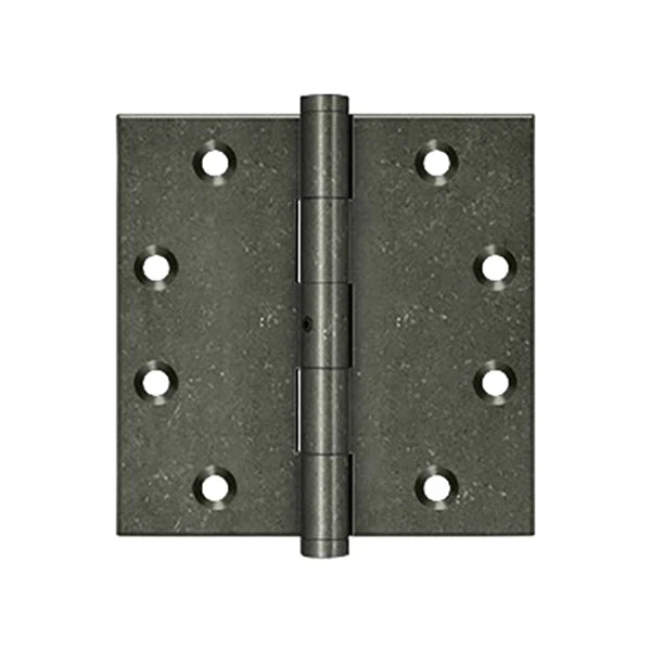 Deltana - 4-1/2" x 4-1/2" Square Hinge - NRP - Solid Brass