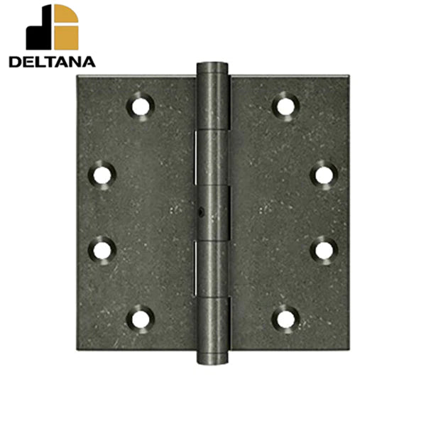 Deltana - 4-1/2" x 4-1/2" Square Hinge - NRP - Solid Brass