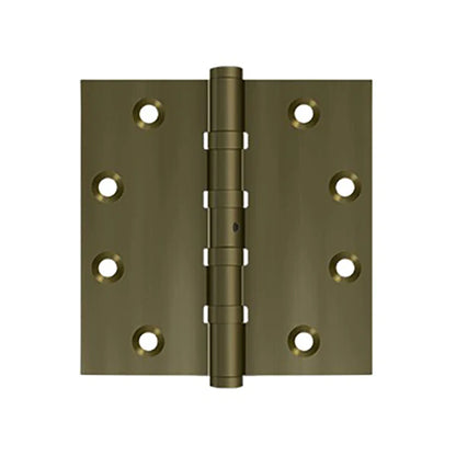 Deltana - 4-1/2" x 4-1/2" Square Hinge - Ball Bearing - NRP - Solid Brass - US10AN