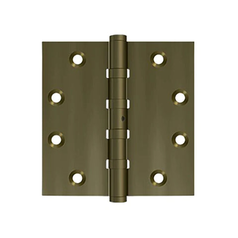 Deltana - 4-1/2" x 4-1/2" Square Hinge - Ball Bearing - NRP - Solid Brass - US10AN