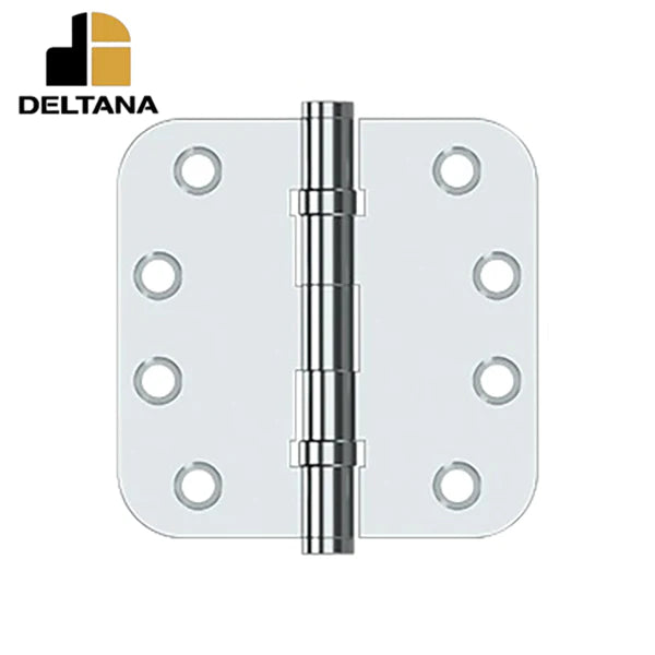 Deltana - 4" x 4" x 5/8" Radius Hinge - Ball Bearing - 0.129 Thickness - Optional Finish