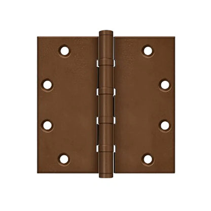 Deltana - 5" x 5" Square Hinges - Ball Bearing - Solid Brass - 0.150" Thickness