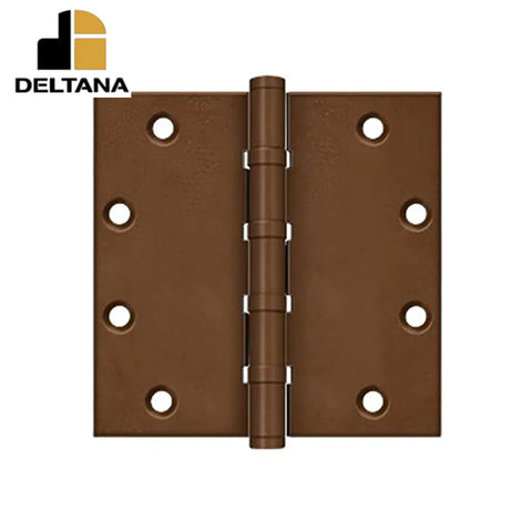 Deltana - 5" x 5" Square Hinges - Ball Bearing - Solid Brass - 0.150" Thickness