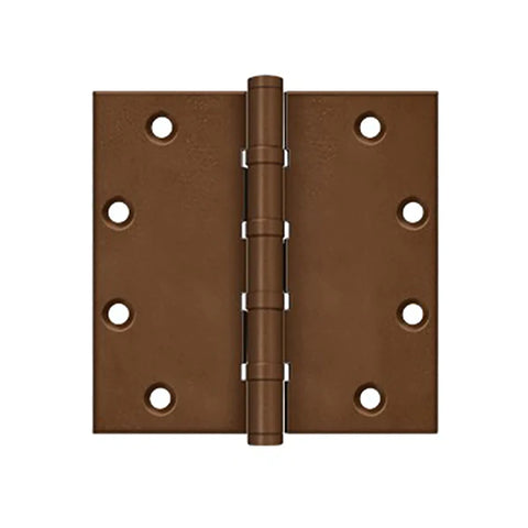 Deltana - 5" x 5" Square Hinges - Ball Bearing - Solid Brass - 0.150" Thickness