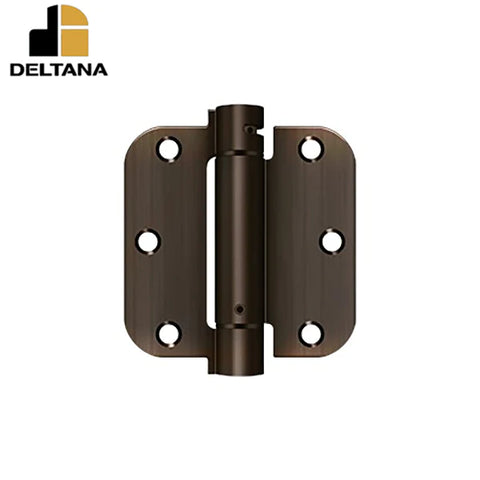 Deltana - 3-1/2" x 3-1/2" x 5/8" Radius Spring Hinge - Steel