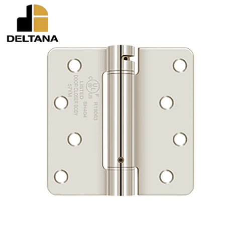 Deltana - 4" x 4" x 1/4" Spring Hinge - UL Listed - Optional Finish