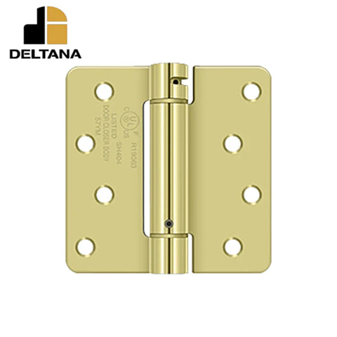 Deltana - 4" x 4" x 1/4" Spring Hinge - UL Listed - Optional Finish