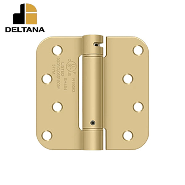 Deltana - 4" x 4" x 5/8" Spring Hinge - UL Listed - Optional Finish