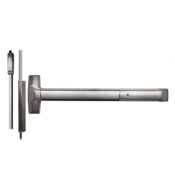 Detex - 20xW - Advantex Surface Vertical Rod - Exit Device - Weatherized - Hex Dogging - Wide Stile - 48" - Stainless Steel - Grade 1 - UHS Hardware