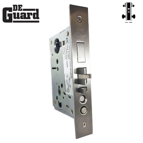Commercial Grade 1 UL Fire Rated Mortise Door Lock - Silver - US32D - Entry - UHS Hardware