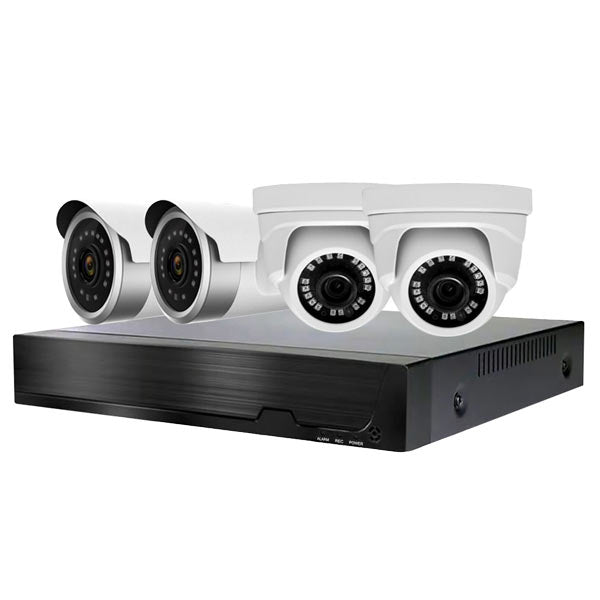 Devision / HDCVI DVR Kit / 4 Channels / 5MN XVR / 2 x 4MP Eyeball Cameras + 2 x 4MP Bullet Cameras w/ 4mm Lens / DVA-XD2504-4440 - UHS Hardware