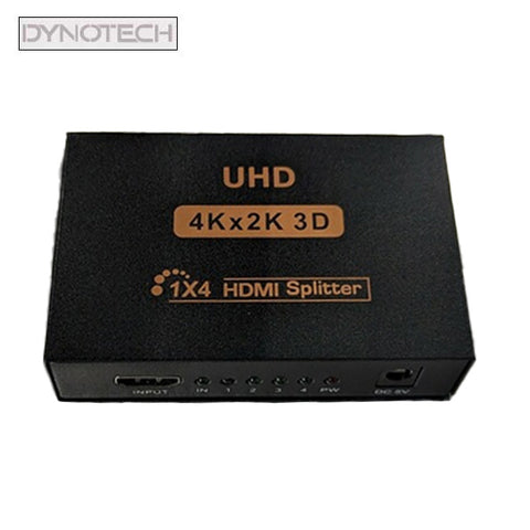 DynoTech - 400037 - 2K / 4K HDMI Splitter - 1 Female Input to 4 Female Output