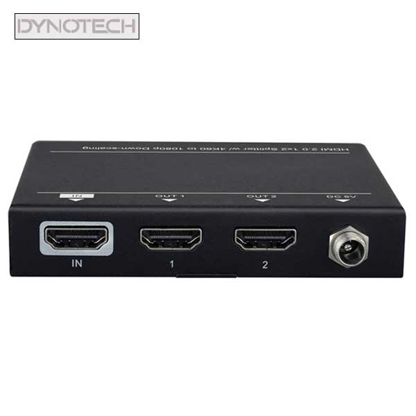 DynoTech - 400075 - 4K HDMI 2.0 Splitter - 1 Female Input to 2 Female Output - HDR - UHS Hardware