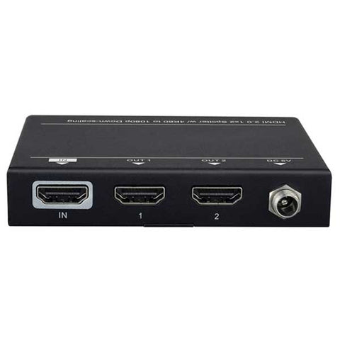 DynoTech - 400075 - 4K HDMI 2.0 Splitter - 1 Female Input to 2 Female Output - HDR - UHS Hardware