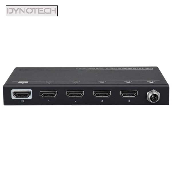 DynoTech - 400076 - 4K HDMI 2.0 Splitter - 1 Female Input to 4 Female Output - HDR - UHS Hardware