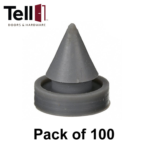 TELL - DT100030 - Door Silencer for Metal Door Frame - Gray Rubber (Pack of 100) - UHS Hardware