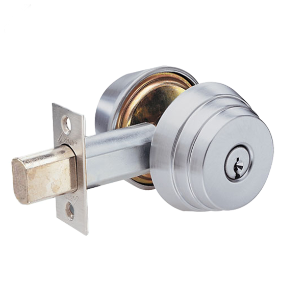 Arrow - E Series Deadbolt - 2 3/8" Backset - Satin Chrome - Single Cylinder - Arrow Keyway - Grade 2