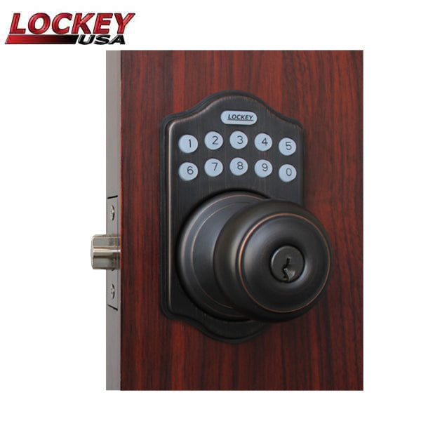 Lockey - E930 - Electric Knob Lock w/ Remote  - Oil Rubbed Bronze - UHS Hardware