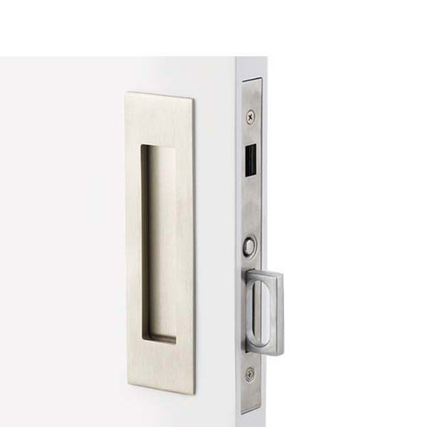 EMTEK - 2156 - Narrow Modern Pocket Door Mortise -  Rectangular - Dummy - US15 - Satin Nickel - UHS Hardware