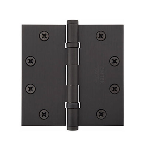 EMTEK - 94015 - Pair of Heavy Duty Ball Bearing Hinges -  Square Corners - 4-1/2" x 4-1/2" - Flat Black