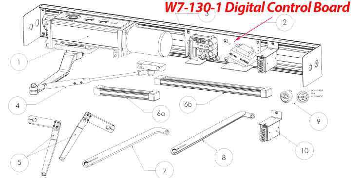 Ditec - W7-130 HA -  Digital Control Board for HA8 SP & LP Door Operators - UHS Hardware