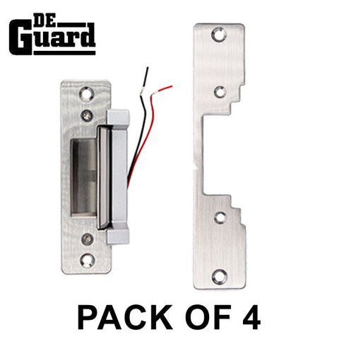 4 x UL Listed - Heavy Duty Electric Strike - Fail Safe / Fail Secure - 12VDC -  2 Faceplates (Pack of 4) - UHS Hardware