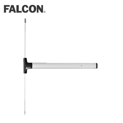 Falcon - 1692 -  Concealed Vertical Rod Touchbar Device - 36" - Nightlatch / Holdback - US28 - Satin Aluminum Clear Anodized