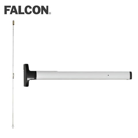 Falcon - 1692 -  Concealed Vertical Rod Touchbar Device - 36" - Nightlatch / Holdback - US28 - Satin Aluminum Clear Anodized