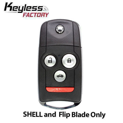 2007-2014 Acura / 4-Button Flip Key SHELL for MLBHLIK-1T and  OUCG8D-439H-A