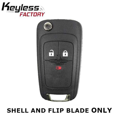 2013-2015 Chevrolet / 3-Button Flip Key SHELL for A2GM3AFUS03 (AFTERMARKET) - UHS Hardware