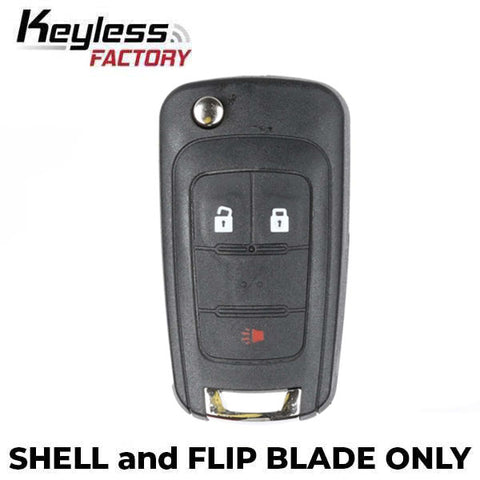 2010-2019 Chevrolet / 3-button Flip Key SHELL for OHT01060512 (AFTERMARKET)