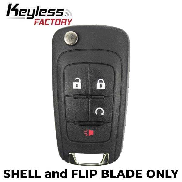 2010-2019 Chevrolet / 4-button Flip Key SHELL for OHT01060512 (AFTERMARKET) - UHS Hardware