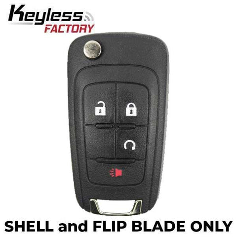 2010-2019 Chevrolet / 4-button Flip Key SHELL for OHT01060512 (AFTERMARKET) - UHS Hardware