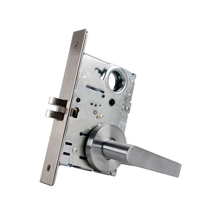 Falcon - MA521B - Cylinder Mortise Latch Bolt - Entrance - Left Handed - SFIC - Dane Lever - GALA Rose Trim - Satin Chrome - Fire Rated - Grade 1 - UHS Hardware