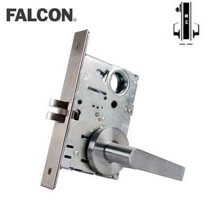 Falcon - MA101-DG - Cylinder Mortise Lock - Passage - Dane Lever - 626 - Satin Chrome - Optional Handing - Fire Rated - Grade 1 - UHS Hardware