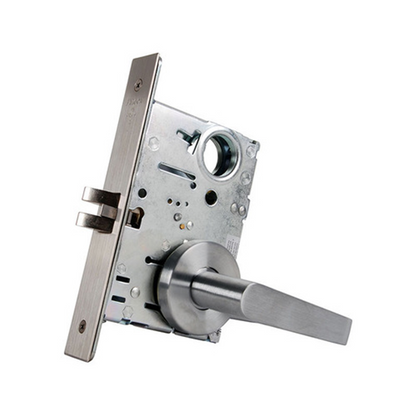 Falcon - MA101-DG - Cylinder Mortise Lock - Passage - Dane Lever - 626 - Satin Chrome - Optional Handing - Fire Rated - Grade 1 - UHS Hardware
