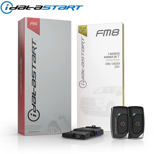 Firstech - iDatastart - Ford / Lincoln - HC1111A / HC2312AC - 1 Button Remote - Optional 1-Way / 2-Way - Keyless Remote Start System Kit - Up to 3000ft - FM8 T-Harness - UHS Hardware