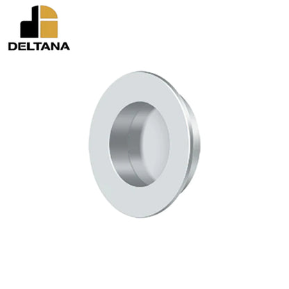 Deltana - Flush Pull - Round - Heavy Duty - 1-7/8" - Solid Brass - 1-1/2" Base Size - Optional Finish