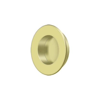 Deltana - Flush Pull - Round - Heavy Duty - 1-7/8" - Solid Brass - 1-1/2" Base Size - Optional Finish